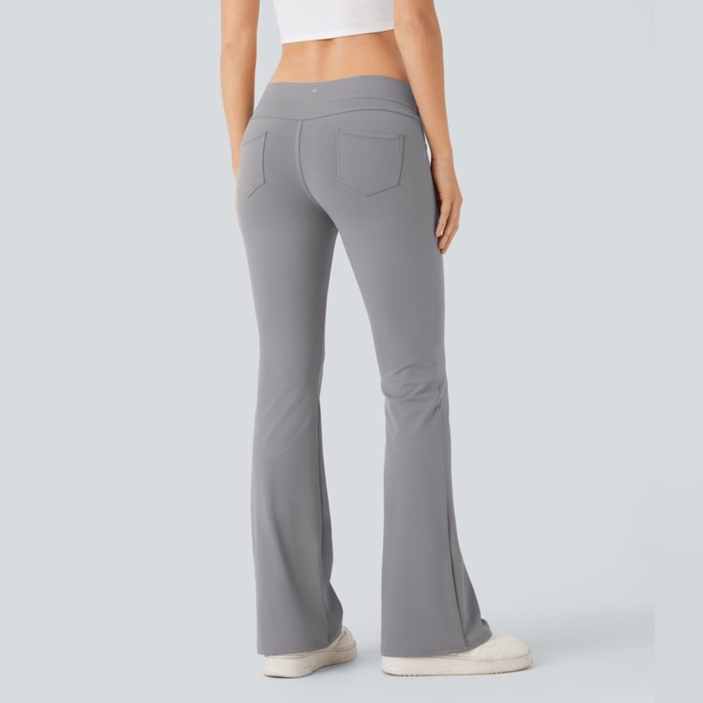 Halara DayStretch Low Rise Pocket Flare Casual Leggings Gray